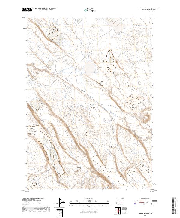 USGS Topographic Map – Lake on the Trail