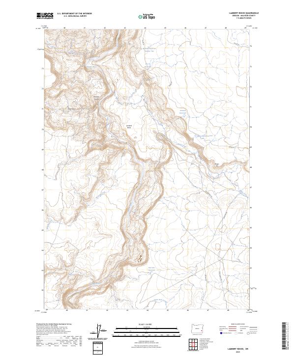 USGS Topographic Map – Lambert Rocks