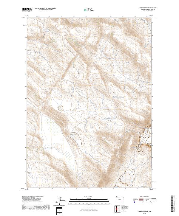 USGS Topographic Map – Lambing Canyon