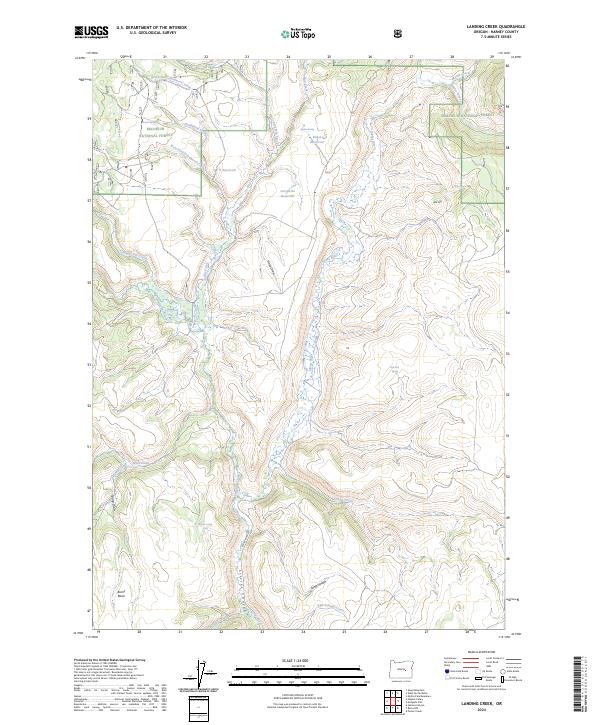 USGS Topographic Map – Landing Creek
