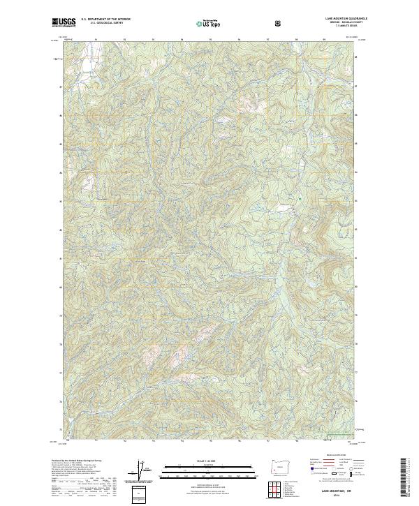 USGS Topographic Map – Lane Mountain