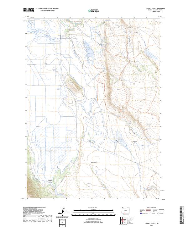USGS Topographic Map – Langell Valley