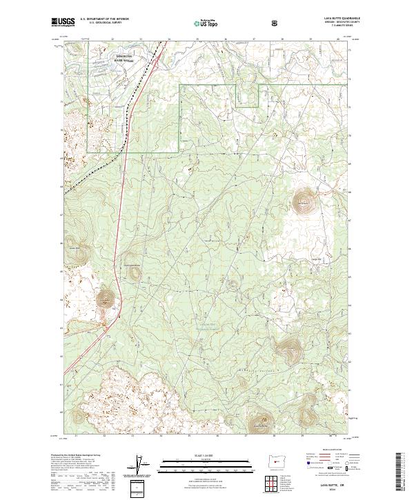 USGS Topographic Map – Lava Butte