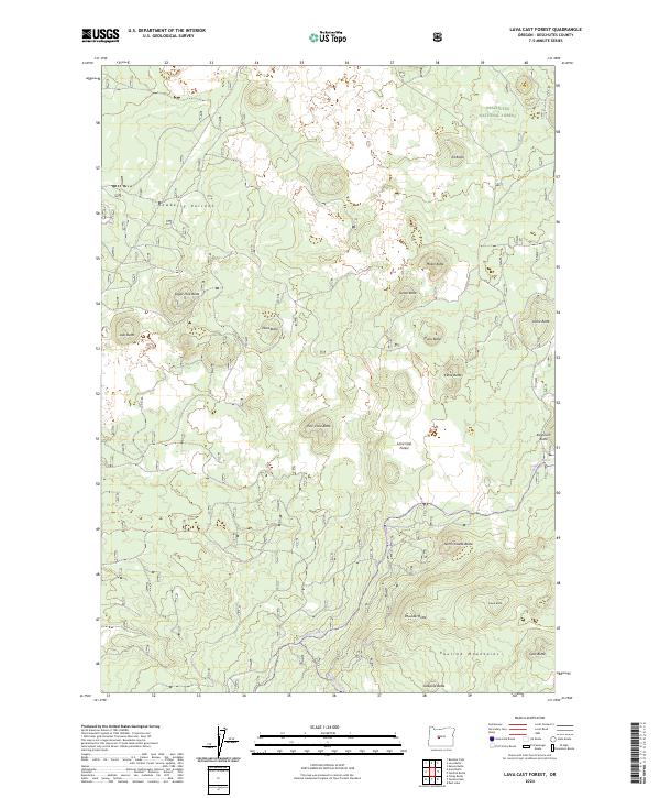 USGS Topographic Map – Lava Cast Forest