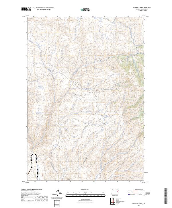 USGS Topographic Map – Lawrence Creek