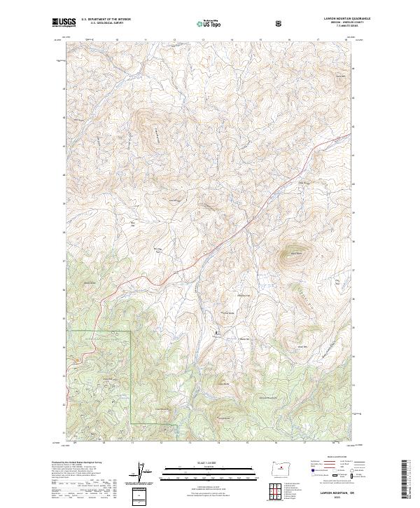 USGS Topographic Map – Lawson Mountain
