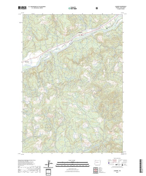 USGS Topographic Map – Leaburg