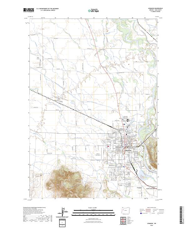 USGS Topographic Map – Lebanon