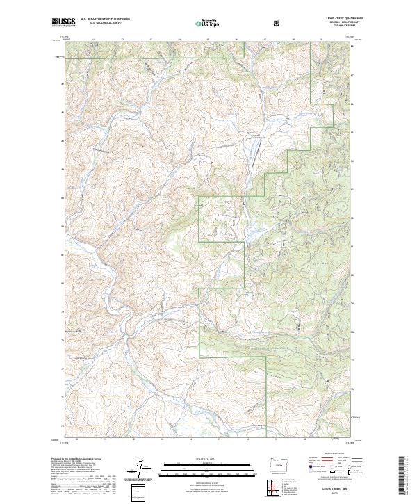 USGS Topographic Map – Lewis Creek