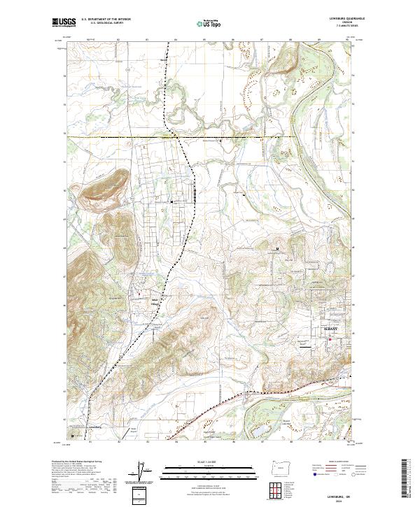 USGS Topographic Map – Lewisburg