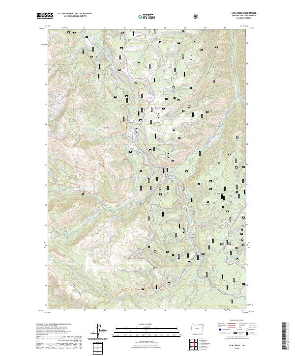 USGS Topographic Map – Lick Creek