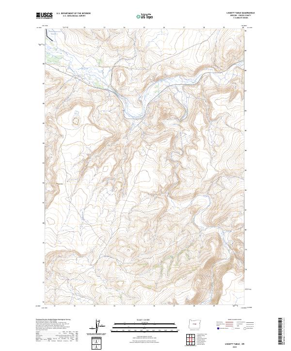USGS Topographic Map – Liggett Table