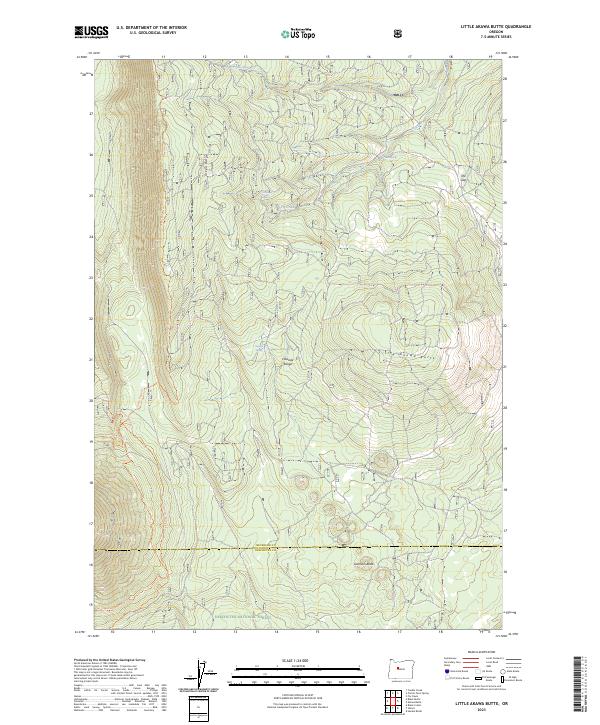 USGS Topographic Map – Little Akawa Butte
