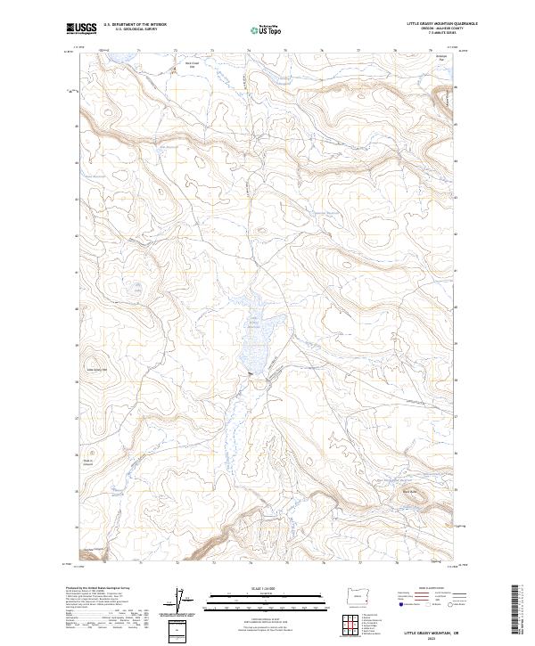USGS Topographic Map – Little Grassy Mountain