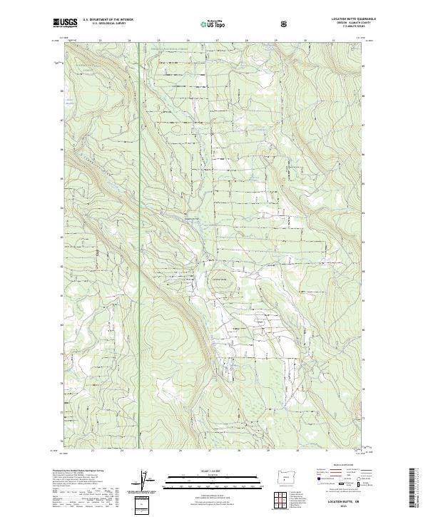 USGS Topographic Map – Location Butte
