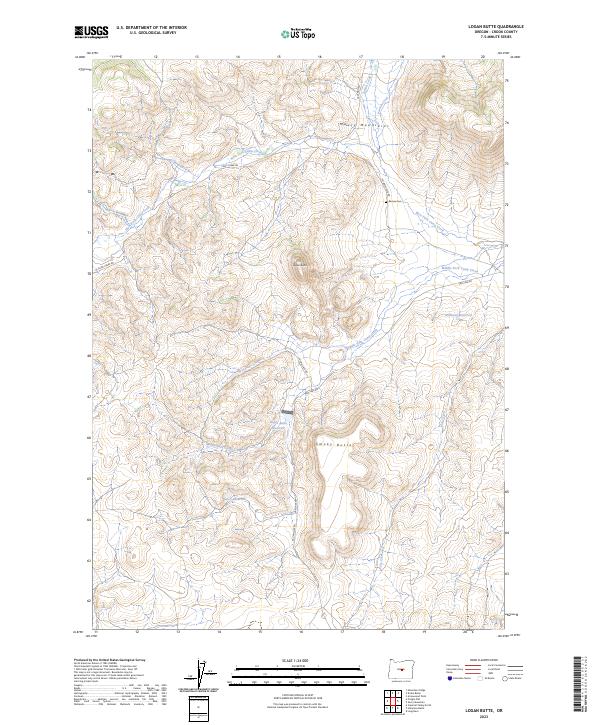 USGS Topographic Map – Logan Butte