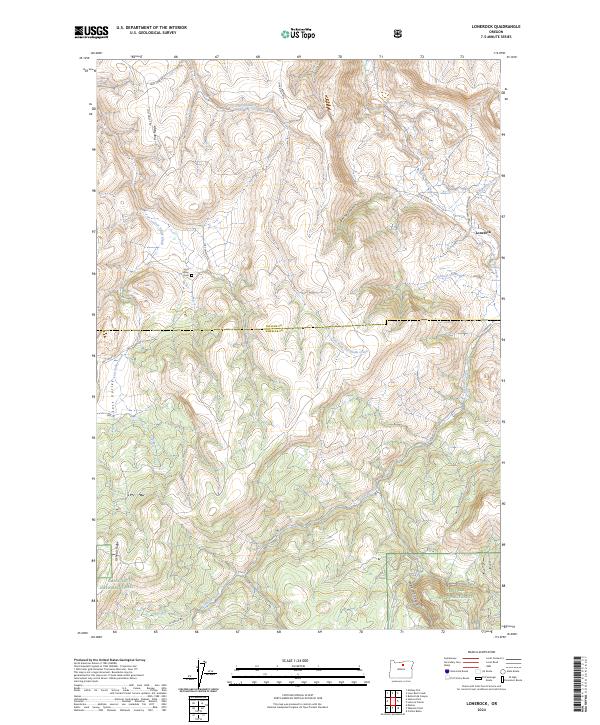 USGS Topographic Map – Lonerock