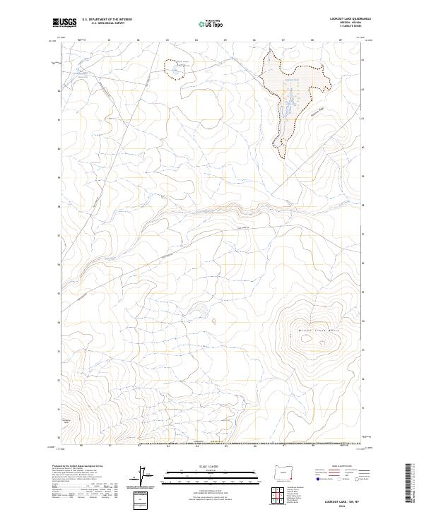 USGS Topographic Map – Lookout Lake
