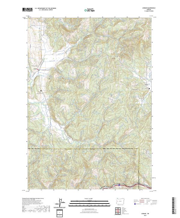 USGS Topographic Map – Lorane