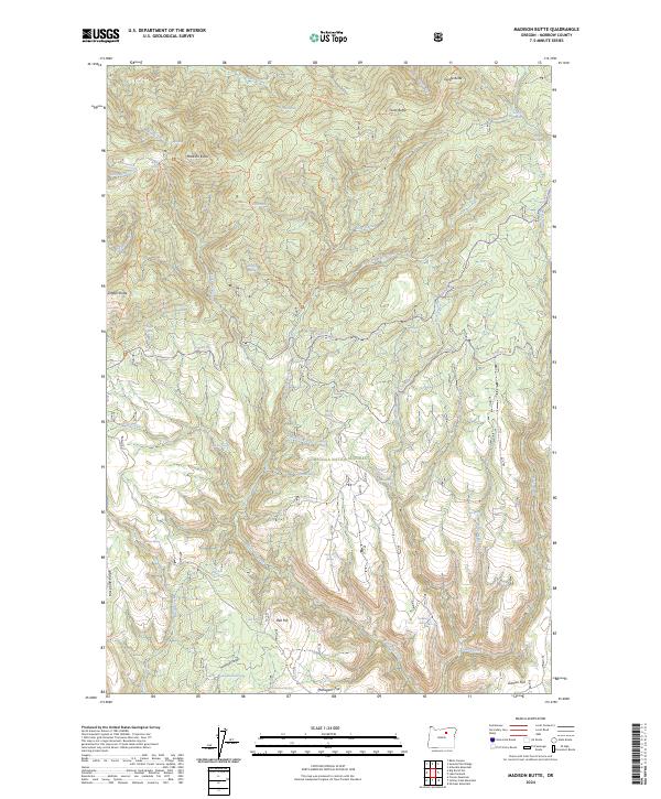 USGS Topographic Map – Madison Butte