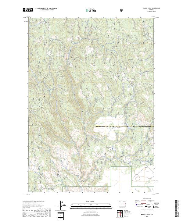 USGS Topographic Map – Magpie Table