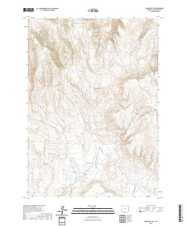 USGS Topographic Map – Mahogany Gap