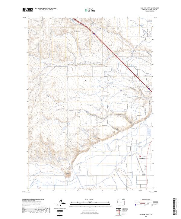 USGS Topographic Map – Malheur Butte