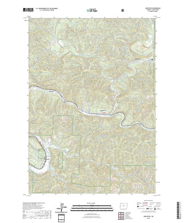USGS Topographic Map – Mapleton