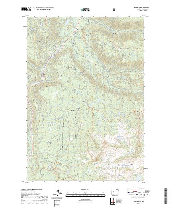 USGS Topographic Map – Marion Forks