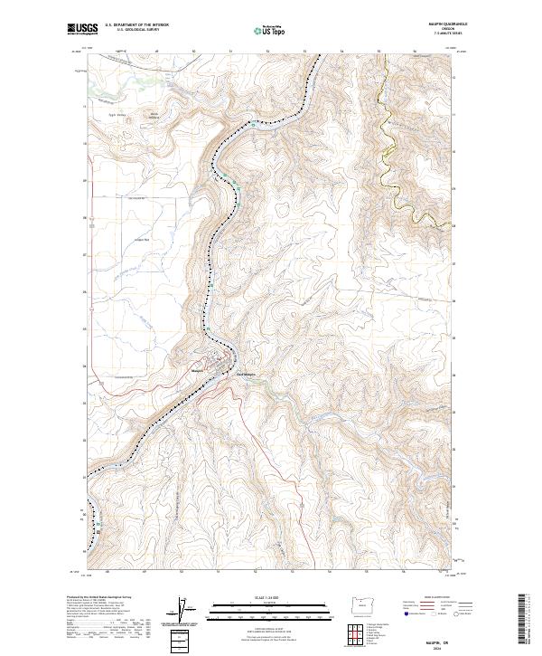 USGS Topographic Map – Maupin