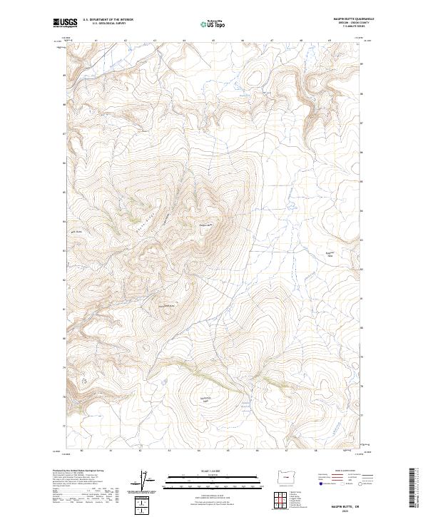 USGS Topographic Map – Maupin Butte