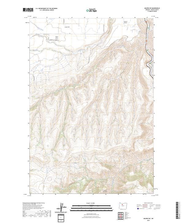 USGS Topographic Map – Maupin SW