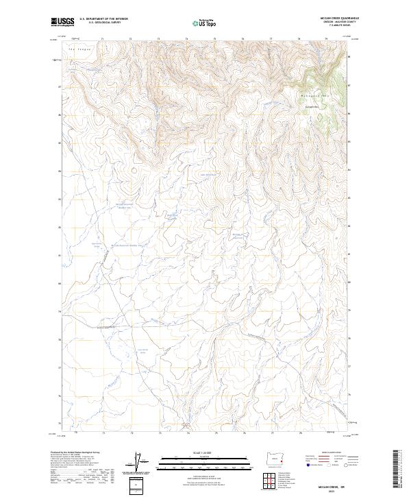 USGS Topographic Map – McCain Creek