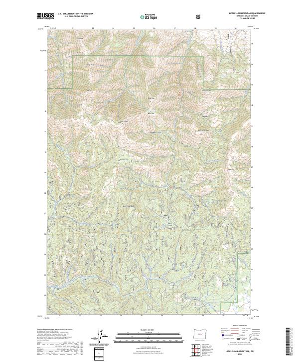 USGS Topographic Map – McClellan Mountain