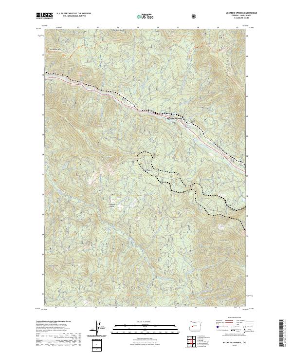 USGS Topographic Map – McCredie Springs