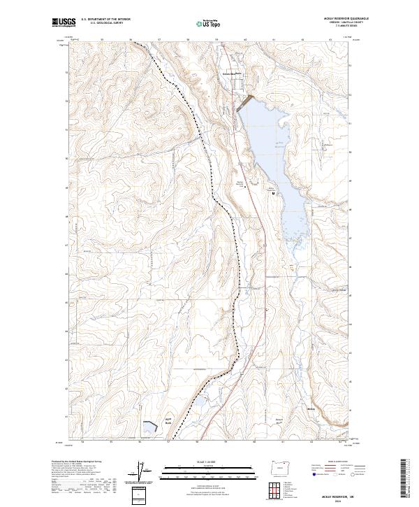 USGS Topographic Map – McKay Reservoir