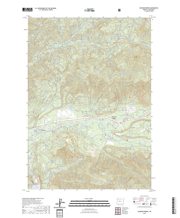 USGS Topographic Map – McKenzie Bridge