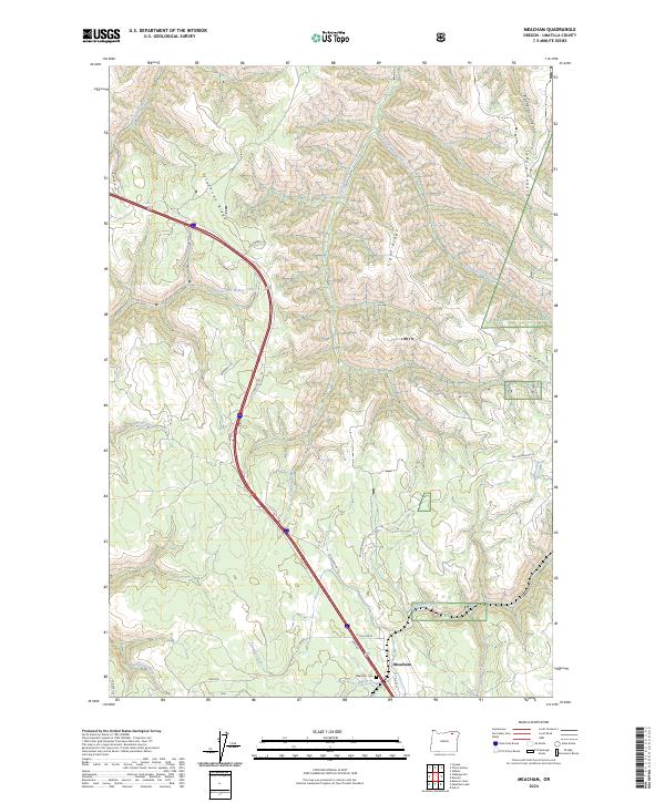 USGS Topographic Map – Meacham
