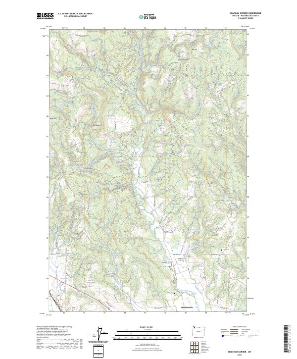 USGS Topographic Map – Meacham Corner