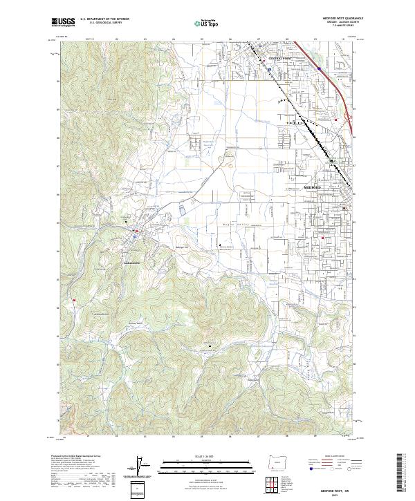USGS Topographic Map – Medford West