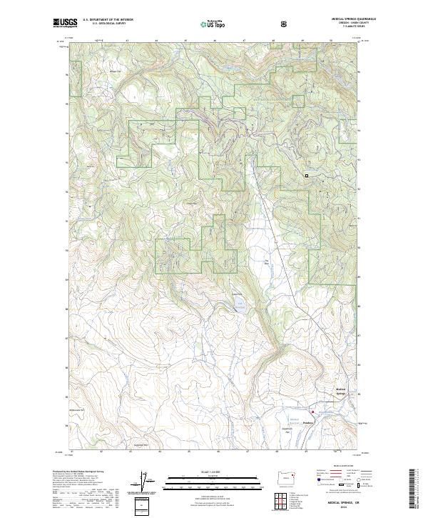 USGS Topographic Map – Medical Springs