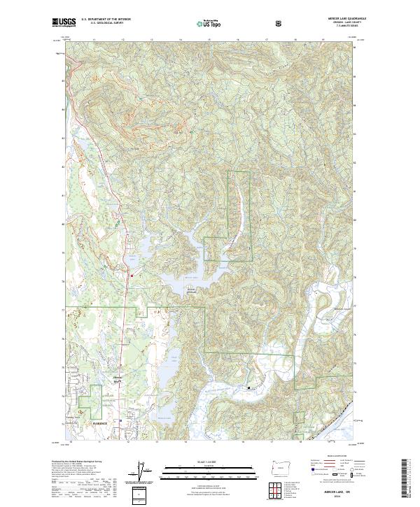 USGS Topographic Map – Mercer Lake
