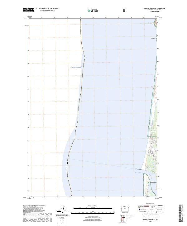 USGS Topographic Map – Mercer Lake OE W