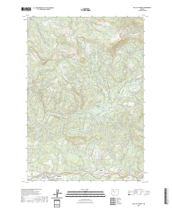 USGS Topographic Map – Mill City North