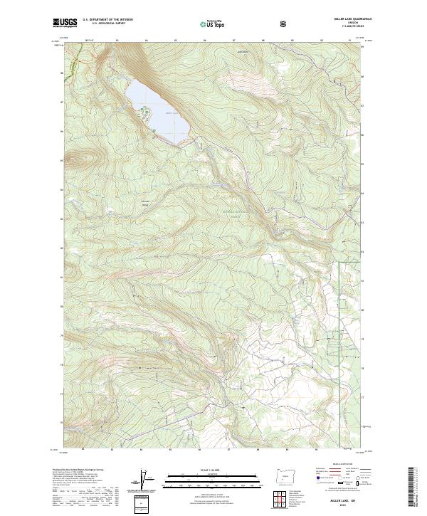 USGS Topographic Map – Miller Lake