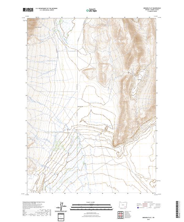 USGS Topographic Map – Miranda Flat