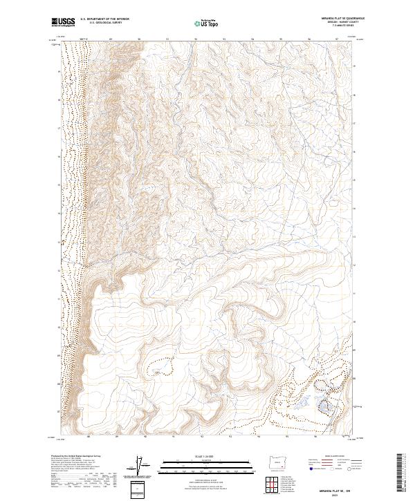 2023 Map of Miranda Flat SE, 2023 Print