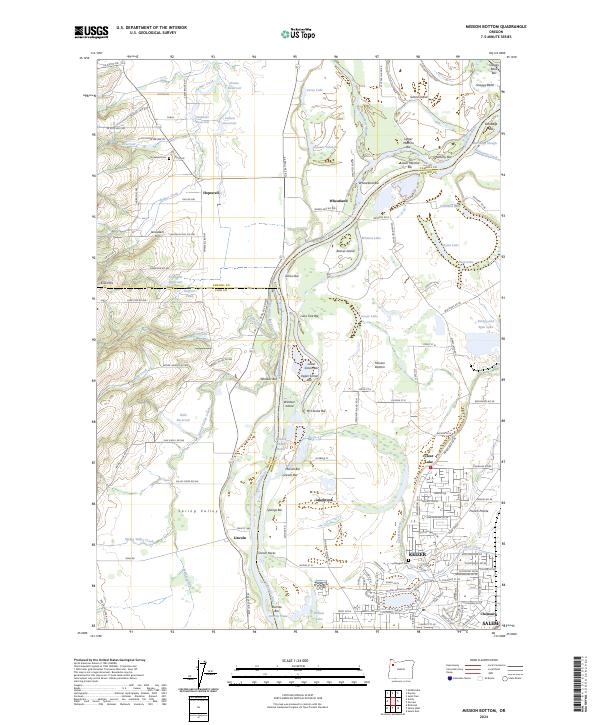 USGS Topographic Map – Mission Bottom