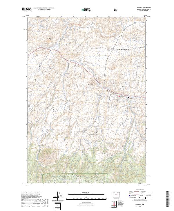 USGS Topographic Map – Mitchell