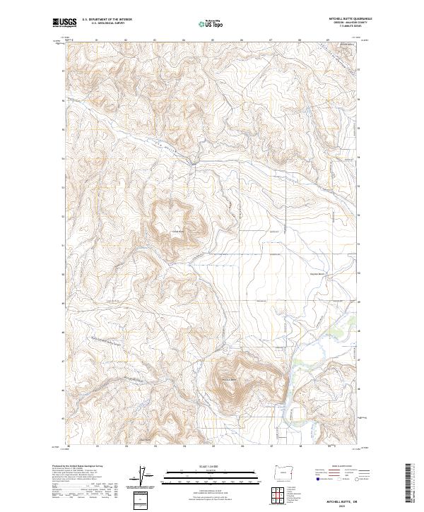 USGS Topographic Map – Mitchell Butte